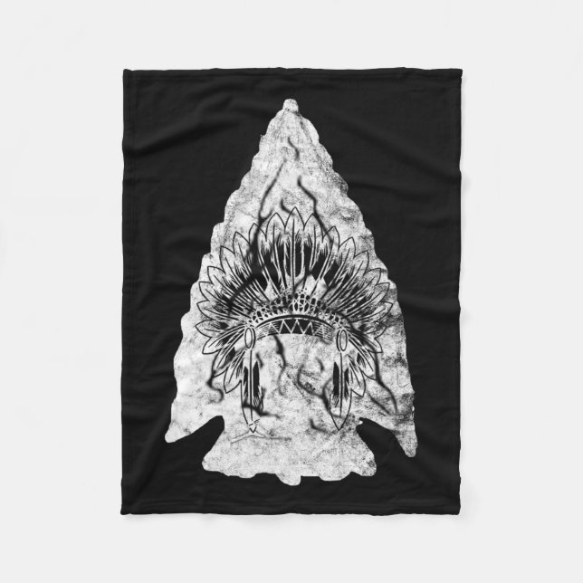 Cobertor De Velo Caça à Arrowhad Hunter Nativo Americano (Frente)