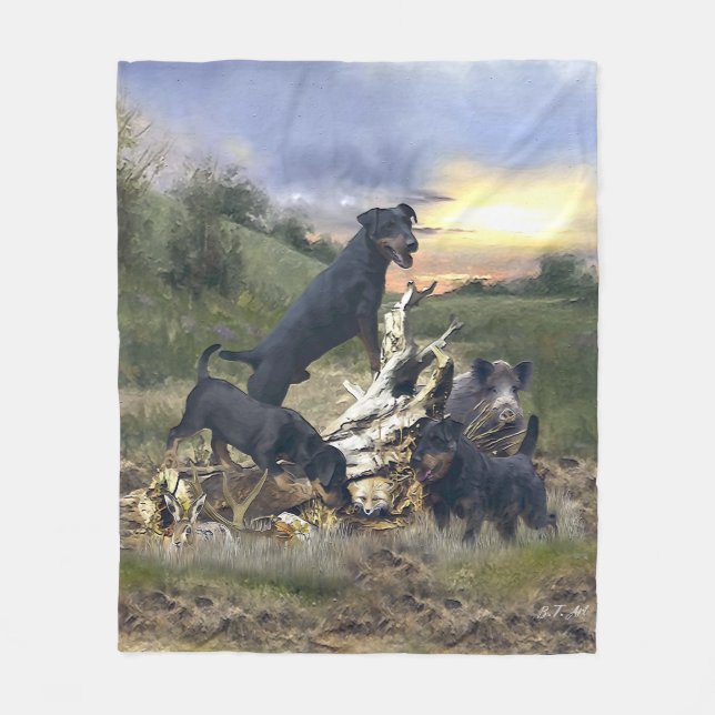 Cobertor De Velo Caça alemã Terrier (Jagdterrier) (Frente)