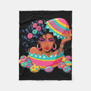 Cobertor De Velo Caça ao Ovo de Páscoa Colorida Rainha Negra Junete