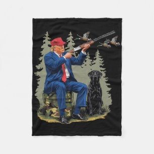 Cobertor De Velo Caça Pato Engraçado Trump Camo Caça Olá Caçando