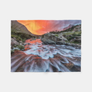 Cobertor De Velo Cachoeira Swiftcurrent Parque Nacional Glacier M