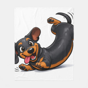 Cobertor De Velo Cachorrinho Playful Dachshund