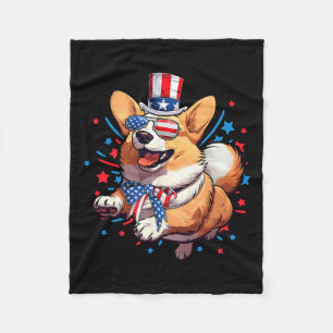 Cobertor De Velo Cachorro 4 de Julho Bandeira Americana EUA Patriót
