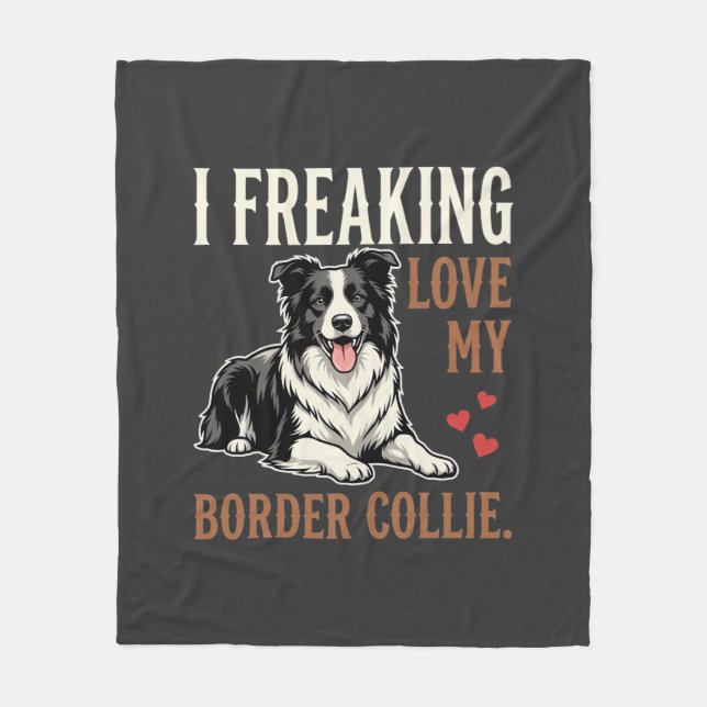 Cobertor De Velo Cachorro Amor Border Collie Engraçado (Frente)
