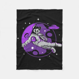 Cobertor De Velo Cachorro Astronauta Voando No Espaço