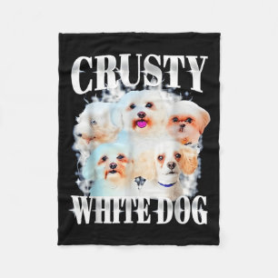 Cobertor De Velo Cachorro Branco Crostoso Engraçado Para Homens Mul