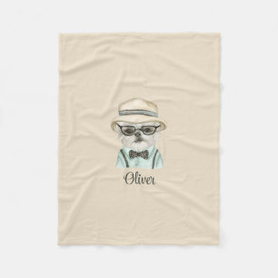 Cobertor De Velo Cachorro Branco Malteser Bebê Brincadeira