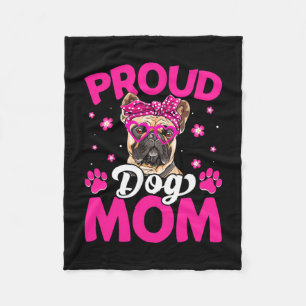 Cobertor De Velo Cachorro Bulldog Francês Mãe Dia de as mães Mensag