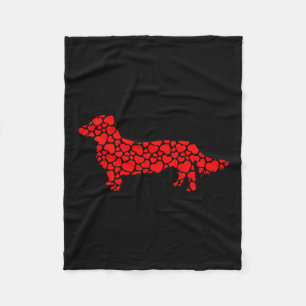 Cobertor De Velo Cachorro Cachorro Curto Silhueta Coração Va