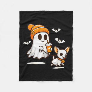 Cobertor De Velo Cachorro Chihuahua Fantasma Engraçado Andando Mulh