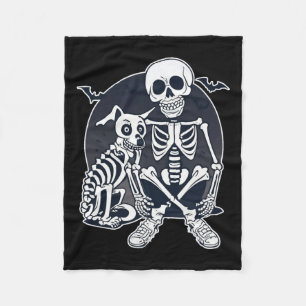 Cobertor De Velo Cachorro Como Bones Halloween Skeleton