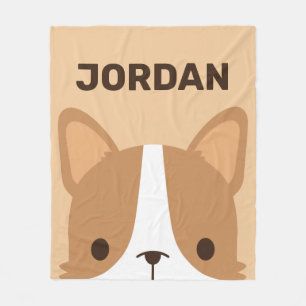 Cobertor De Velo Cachorro Corgi Corgento com Nome Personalizado