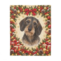 Cachorro Dachshund de Natal Foto Personalizada