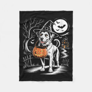 Cobertor De Velo Cachorro de Bruxa Vintage Feminino Com Abóbora Y C