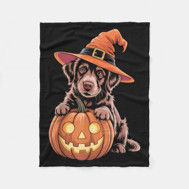Cobertor De Velo Cachorro de Halloween com Amantes de Abóbora Roupa (Frente)