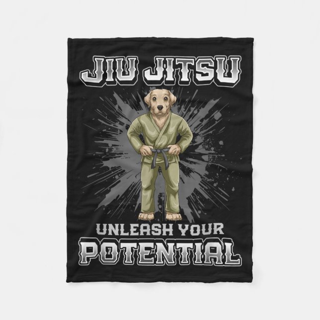 Cobertor De Velo Cachorro de Jiu Jitsu Brasileiro MMA e Grappling B (Frente)