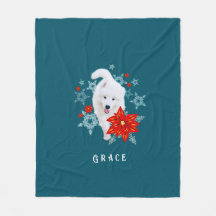 Cachorro de Natal Samoyed personalizado