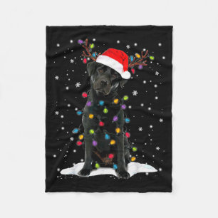 Cobertor De Velo Cachorro de pijama de luz de árvore de Natal Labra
