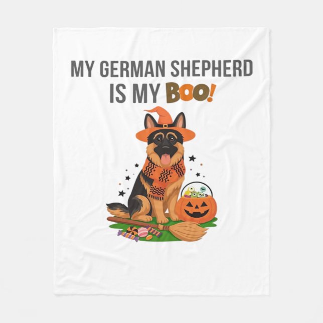 Cobertor De Velo Cachorro de Ponta Alemão Curto - Halloween Moon Si (Frente)