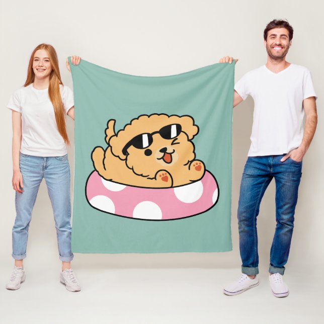 Cobertor De Velo Cachorro de verão - Cachorro flutuante com óculos  (In Situ)