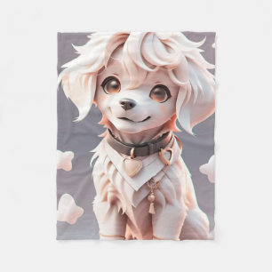Cobertor De Velo Cachorro do Retriever de Ouro Chibi