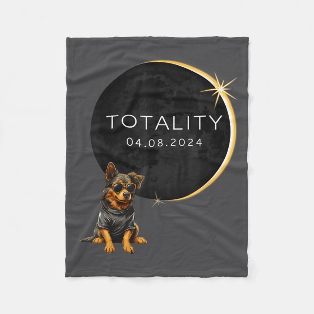 Cobertor De Velo Cachorro Eclipse Solar Total 2024 Totalidade Cacho (Frente)