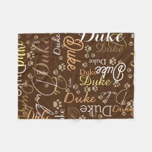 Cobertor De Velo Cachorro em Patas marrons