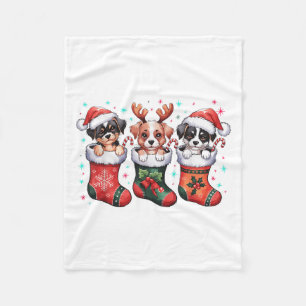 Cobertor De Velo Cachorro Fofo Natal Papai Noel Natal Divertido Xma