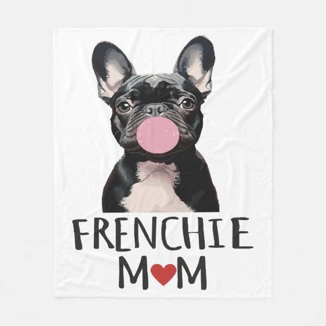 Cobertor De Velo Cachorro francês fofo (Frente)