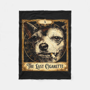 Cobertor De Velo Cachorro fumando cigarro engraçado meme chihuahua