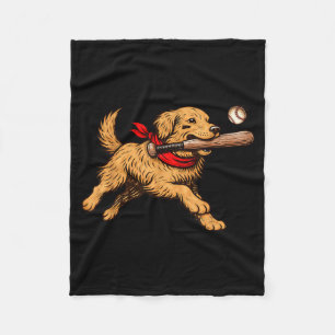 Cobertor De Velo Cachorro Golden Retriever Engraçado Jogando Jogo d