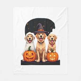 Cobertor De Velo Cachorro Golden Retriever Fantasma Dia das Bruxas