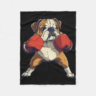 Cobertor De Velo Cachorro Inglês Vestido Como Boxer Engraçado Boxin