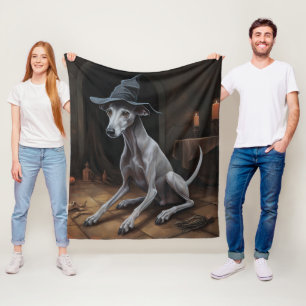 Cobertor De Velo Cachorro Italiano Galgo Abóboras Dia das Bruxas As