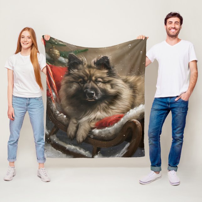 Cobertor De Velo Cachorro Keeshond Natal Festivo (In Situ)