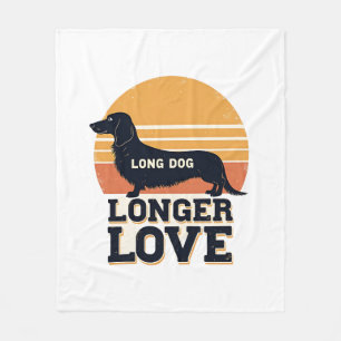 Cobertor De Velo Cachorro Longo Amor Mais Longo Vintage Dachshund P