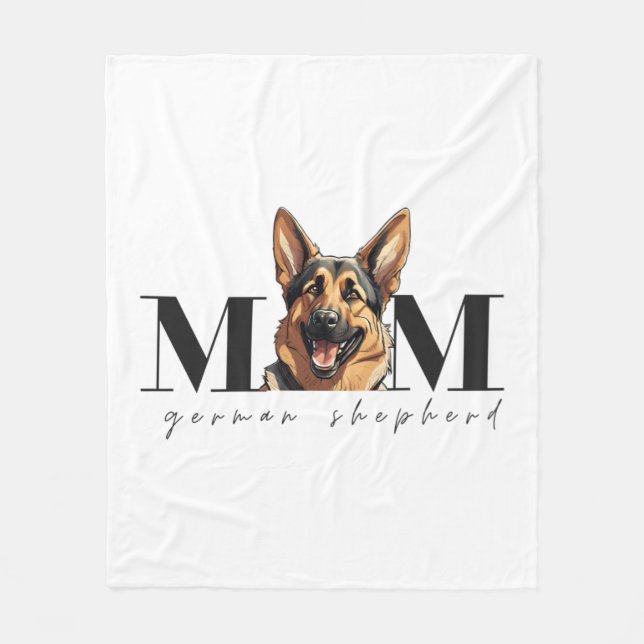 Cobertor De Velo Cachorro Mãe GERMAN SHEPHERD DOG Camiseta Clássica (Frente)
