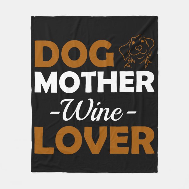 Cobertor De Velo Cachorro Mãe Vinho Fofo Fofo Bonito Presente Mãe B (Frente)