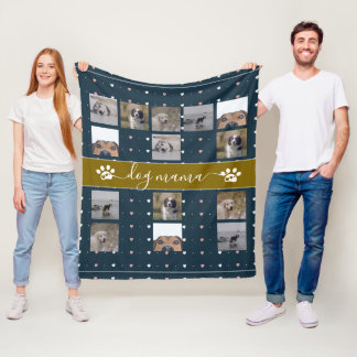 Cobertor De Velo Cachorro Mama, 5 Foto Fleece Blanket