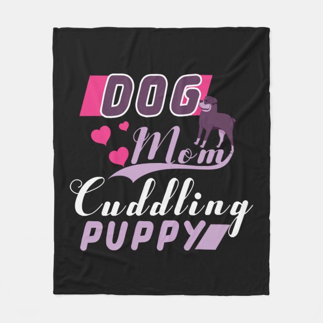 Cobertor De Velo Cachorro Mamãe Cudddling (Frente)