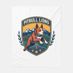 Cobertor De Velo Cachorro Mascote Vintage Esporte Insígnia Vector D