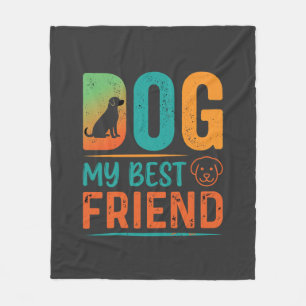 Cobertor De Velo Cachorro Meu Melhor Amigo Design Retro