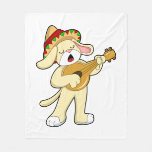 Cobertor De Velo Cachorro na Música com Violão