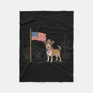 Cobertor De Velo Cachorro Patriota EUA 4 de Julho Bandeira American