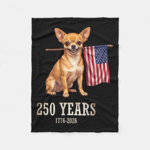 Cobertor De Velo Cachorro Patriótico Bandeira Americana 250 Anos Ch