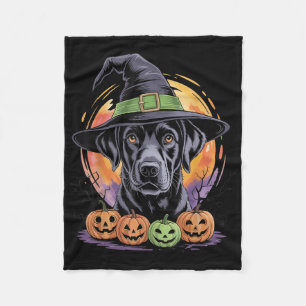 Cobertor De Velo Cachorro Preto Labrador Retriever Halloween Para H