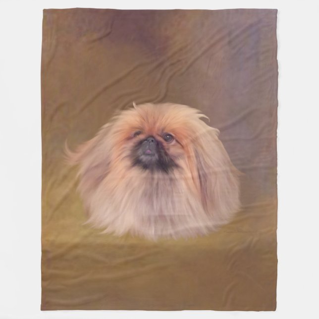 Cobertor De Velo Cachorro Pretty Pekingese (Frente)