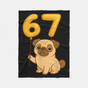 Cobertor De Velo Cachorro Pug 67 Meme Seis Sete Balão Engraçado Ger