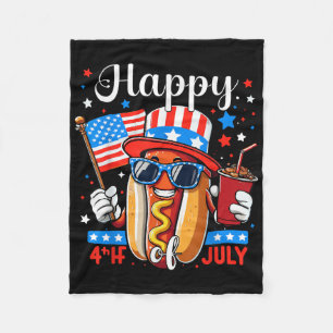 Cobertor De Velo Cachorro Quente 4 de Julho Dia da Independência Pa