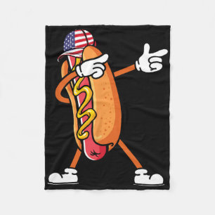 Cobertor De Velo Cachorro Quente de 4 de Julho Bandeira da América